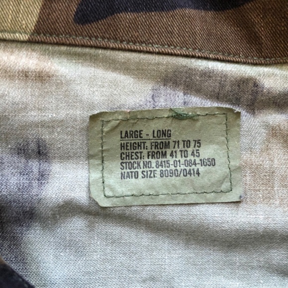 United States Military US Army Air Force Military fatigues Camo Button Up  Large - Picture 3 of 10